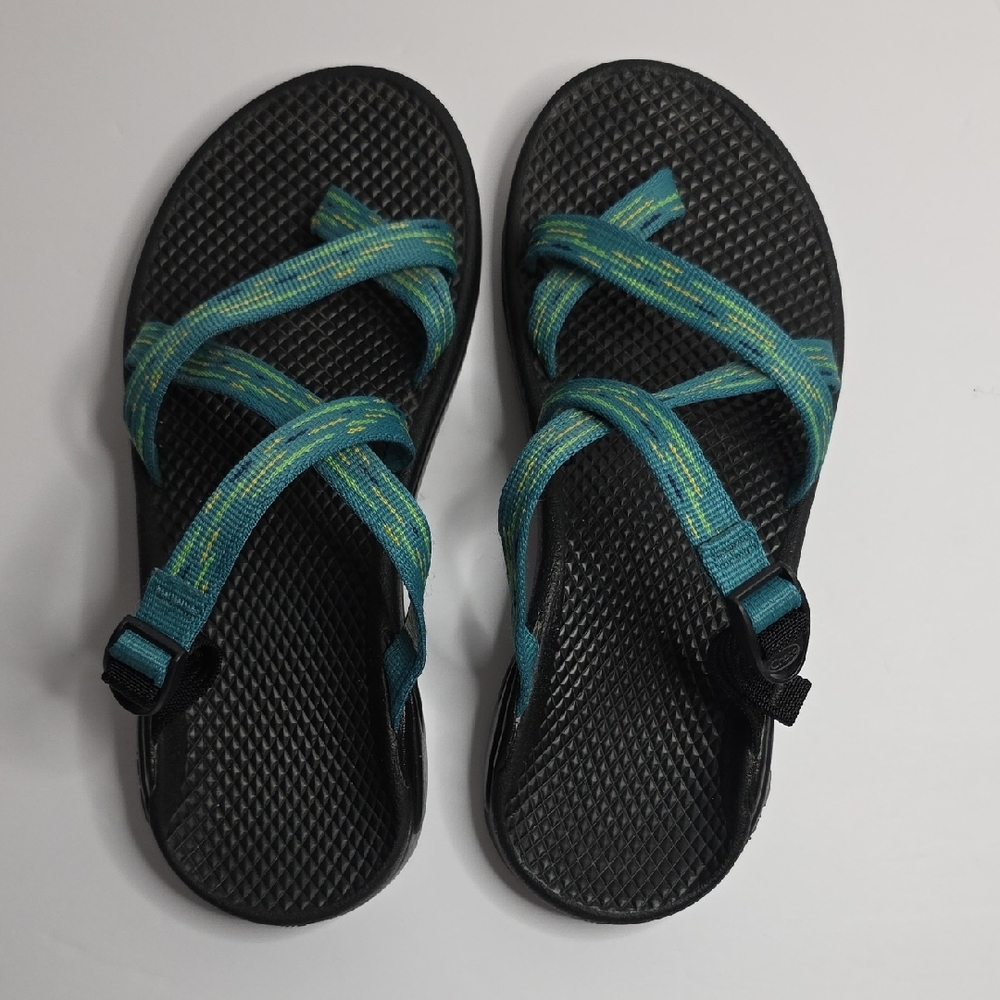 Chaco Women's Teal and Black Sandals
